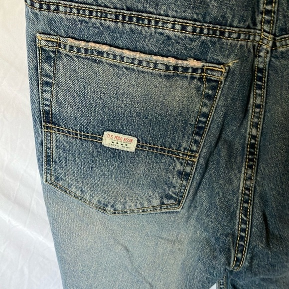 US Polo Assn: Men's Blue Baggy Denim Shorts- 33 - Picture 7 of 10